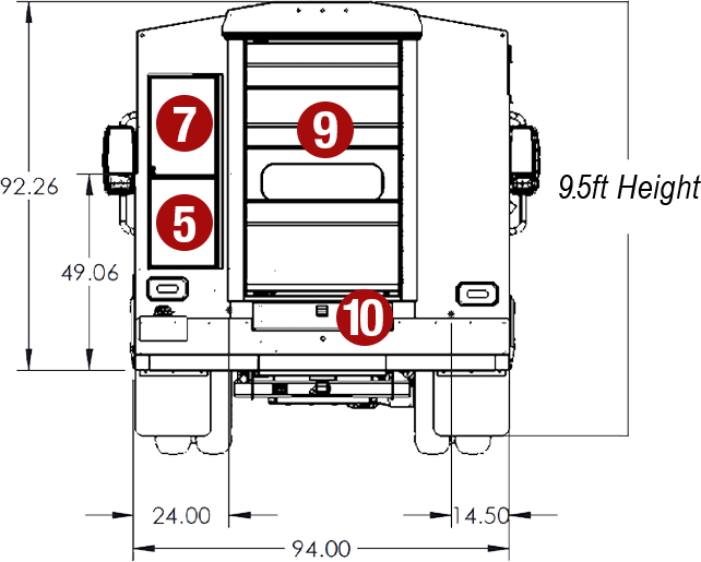 Rear View of LCF G1 Gorilla Truck Box Best Service Body Truck